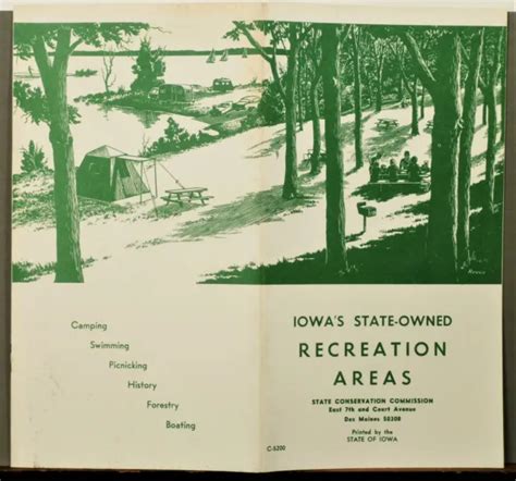 1960'S IOWA'S STATE-OWNED Recreation Areas vintage travel brochure booklet b $9.99 - PicClick