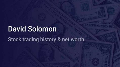 David Solomon Net Worth Early Life Age [2022-2023]