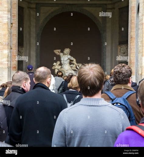 The statue of Laocoon and His Sons, also called the Laocoon Group. Vatican Museums, Vatican City ...