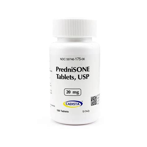 Prednisone, 20mg, 100 Tablets/Bottle | McGuff Medical Products