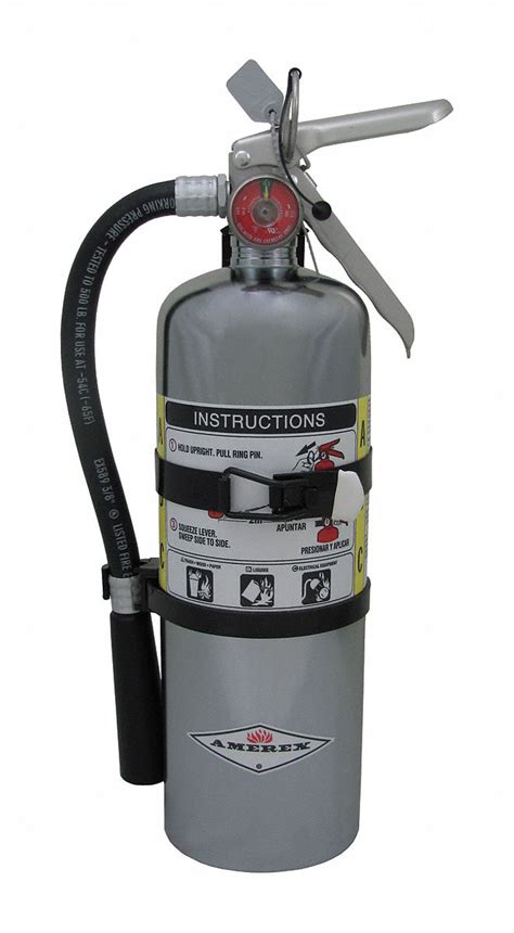 AMEREX Fire Extinguisher, Dry Chemical, Monoammonium Phosphate, 5 lb, 2A:10B:C UL Rating - 3YWP1 ...