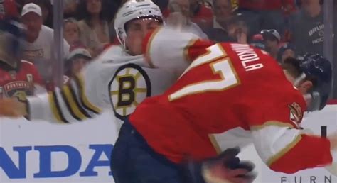 Marchand Wins Fight Against Panthers Heavyweight Defenseman