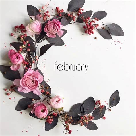 february | Flower art, February wallpaper, Month flowers