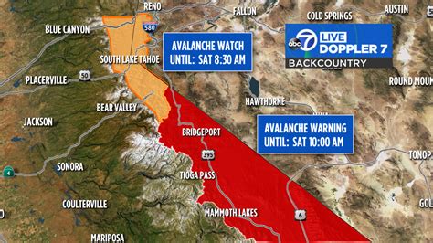Avalanche Warning and Watch issued for back country in the Lake Tahoe Area - ABC7 San Francisco