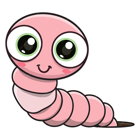 Premium Vector | Vector illustration of cute worm cartoon