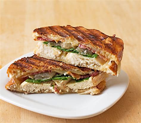 Grilled Chicken Bacon Onion Panini Sandwich - Its Yummi