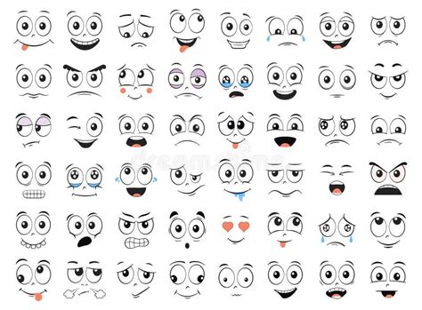 Cartoon faces stock vector. Illustration of contour, character - 26791953