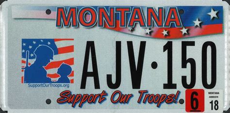 Support Our Troops Montana license plate (1st issue) | Flickr