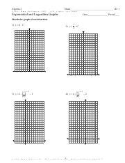 Exponential and Logarithm Graphs: Sketching Functions and | Course Hero