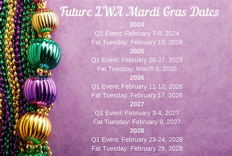 What Date Is Mardi Gras 2025? - 2025 Whole Year Calendar