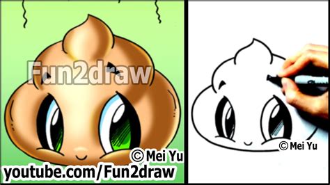 Cute POO! - How to Draw Funny Cartoons (Step by Step Easy) | Drawing ...