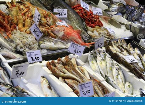 Fresh Fish Market with Price Stock Image - Image of fishing, ocean: 111617867