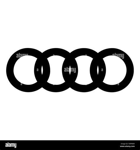 Black Audi logo, corporate identity, optional, white background ...