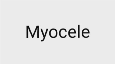 How to pronounce Myocele - YouTube