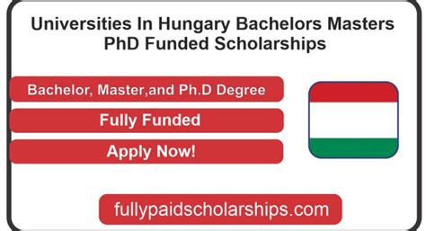 Universities In Hungary Announced Bachelors Masters & PhD Funded ...