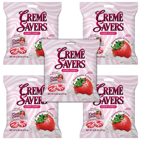 Amazon.com: Creme Savers Strawberry – 5 (6.25 oz) Bags of Strawberry ...