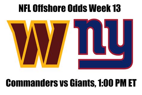 Commanders vs. Giants NFL Offshore Betting Odds, Preview, and Pick ...