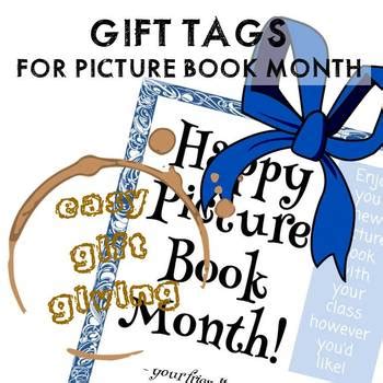 Picture Book Month Gift Tags by Mostly Caffeinated | TpT