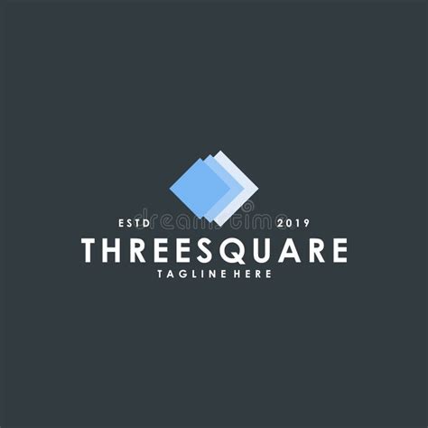 Minimalist Three Square Logo Design Stock Vector - Illustration of geometry, blending: 200855837