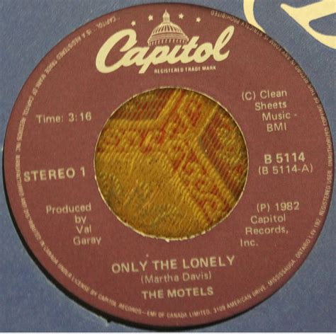 The Motels - Only The Lonely (1982, Vinyl) | Discogs