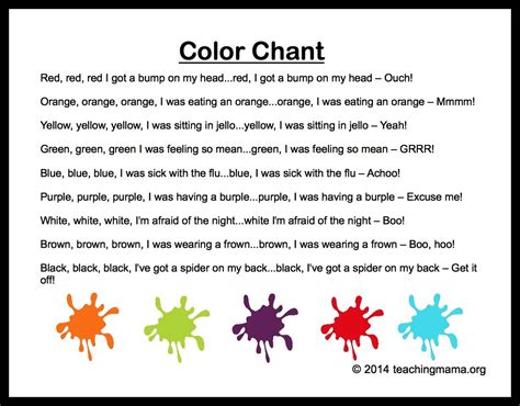 10 Preschool Songs About Colors