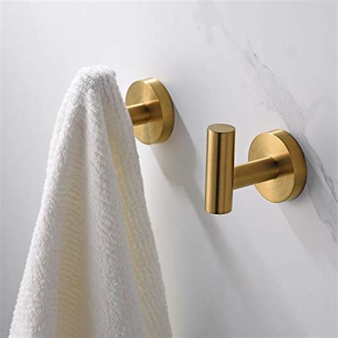 Rainovo Bathroom Towel Hook, Shower Hook Wall Mounted SUS 304 Stainless Steel, Modern Hand Towel ...