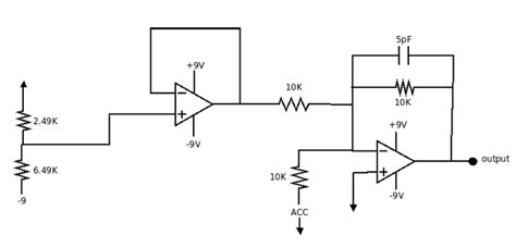 The accelerometer conditioning circuit. | Download Scientific Diagram