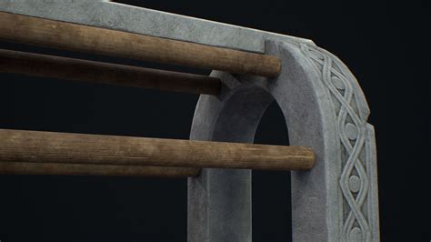 3D model Medieval Weapon Rack -PBR- Game Ready VR / AR / low-poly ...