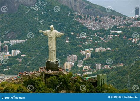 Aerial View of Christ the Redeemer Statue Platform Editorial Photo ...