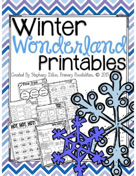 Winter Wonderland Printables { Freebie } by Stephany Dillon | TpT