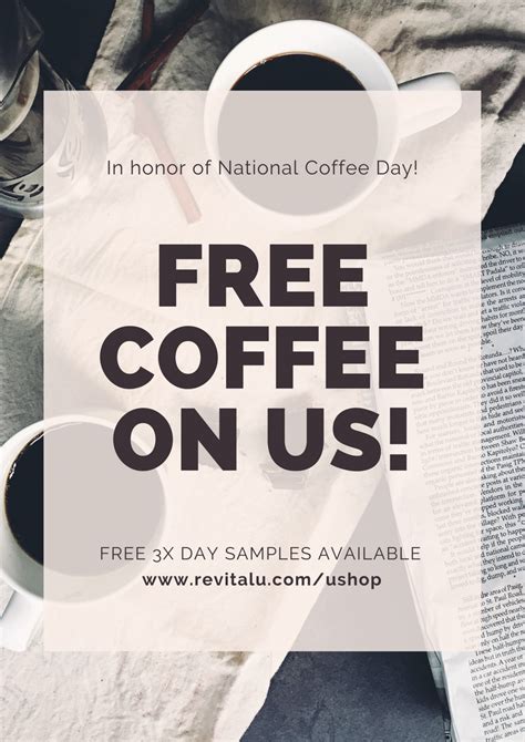 FREE COFFEE ON US! Register for FREE 3 x day samples of RevitalUBrew. You'll love the difference ...