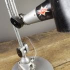 Vintage EDL Silver Star Industrial Desk Lamp