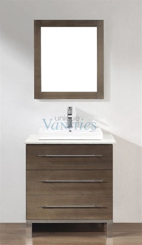 28 Inch Modern Bathroom Vanity with Quartz | Optional Set