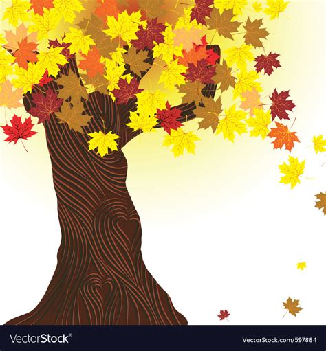 Autumn tree Royalty Free Vector Image - VectorStock