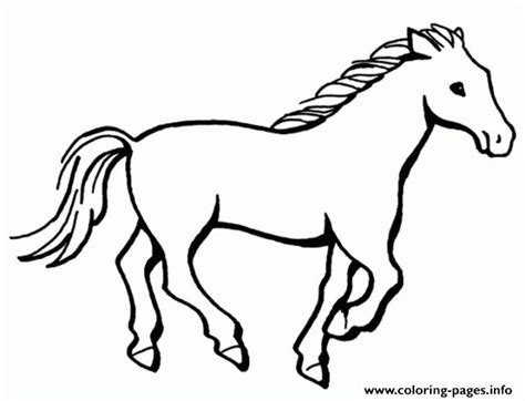 Simple Horse S201b Coloring page Printable