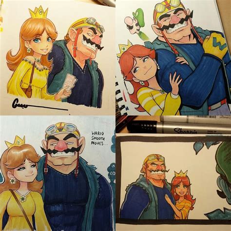 Daisy and Wario | Super mario art, Mario fan art, Mario art