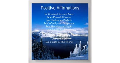 Positive Affirmations Poster | Zazzle.com