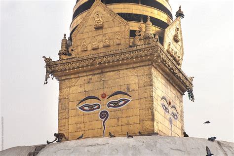 "Close Up Of Swayambhunath Stupa." by Stocksy Contributor "Shikhar Bhattarai" - Stocksy