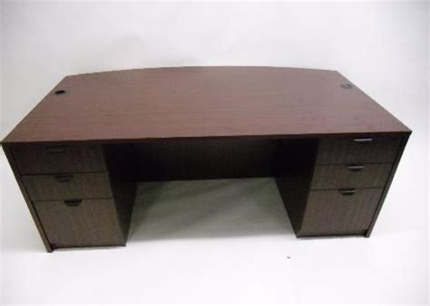 Mahogany Bow Front Desk | OFCO Office Furniture