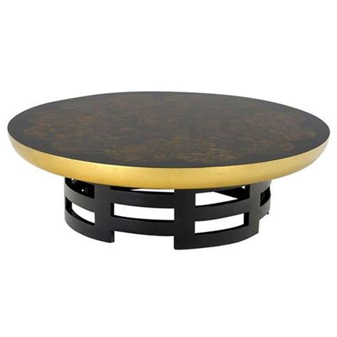 Kittinger lotus table STORAGE 1940s Kittinger coffee table 47.50" round 14.25" high Asian ...