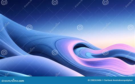 Abstract Illustration Vector Midnight Blue Gradient Wave Background Concept, Stock Illustration ...