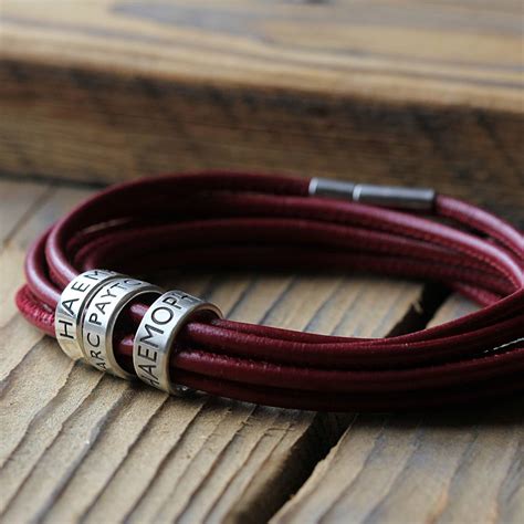 leather and silver medical alert bracelet by morgan & french ...