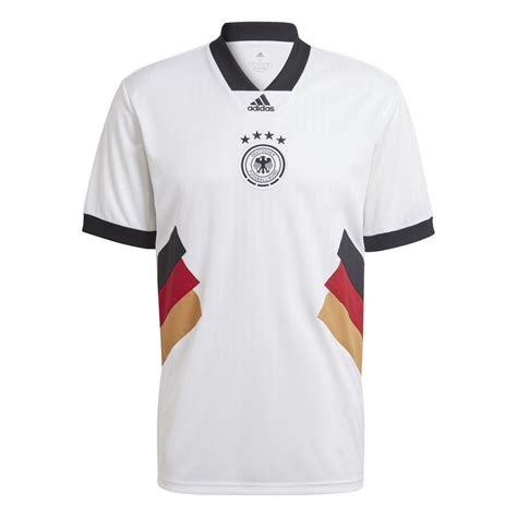 DFB Deutschland Trikot Retro Icon - Weiß/Schwarz