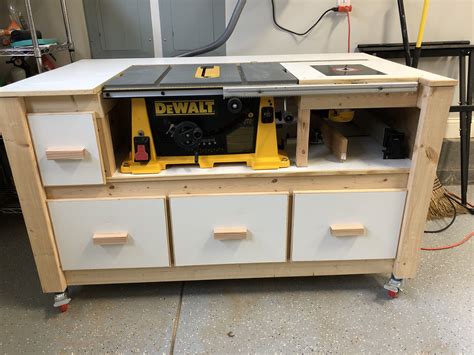 DeWalt DW744 Saw and Router Table | Diy table saw, Workbench plans diy, Table saw