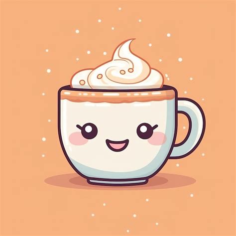 Premium AI Image | cute coffee cup in a doodle style