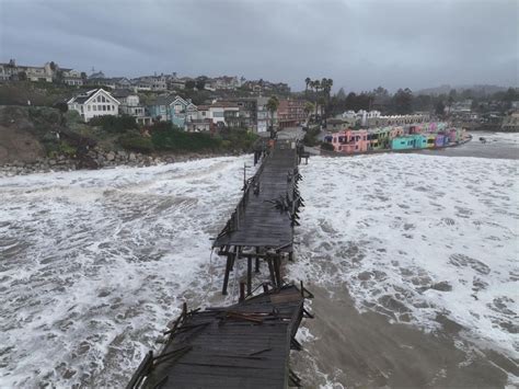 Coastal Piers Getting Destroyed By 35-Foot Waves In Santa Cruz, Capitola