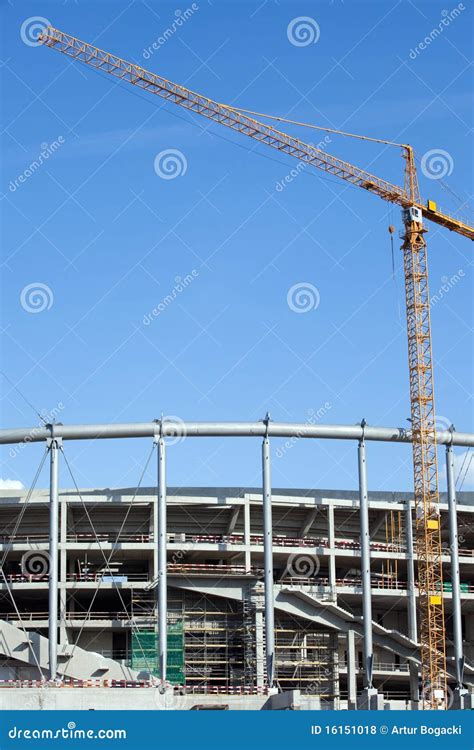 Stadium Construction Site stock photo. Image of concrete - 16151018