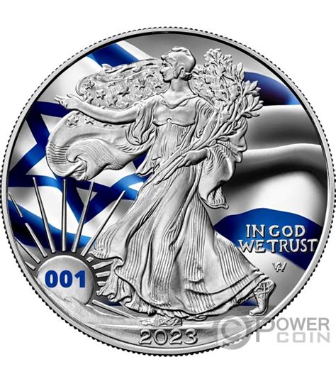 ISRAEL Flags of the World 1 Oz Silver Coin 1$ USA 2023