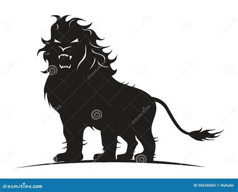 Lion standing vector stock vector. Illustration of lion - 56636063