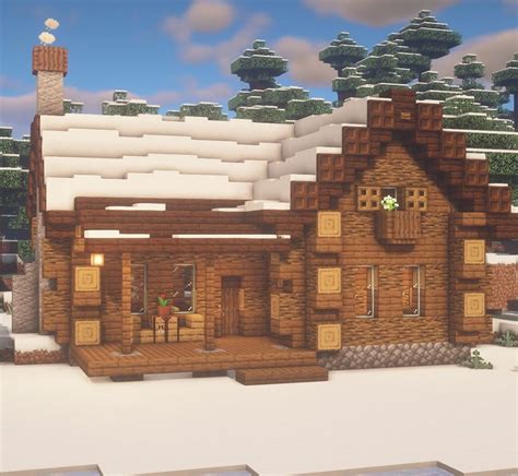 Winter atmospheric house : r/Minecraft